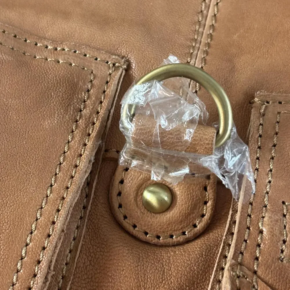 Chocolat Blu Leather Bag Womens Tan Brown Convertible Shoulder Crossbody NWT